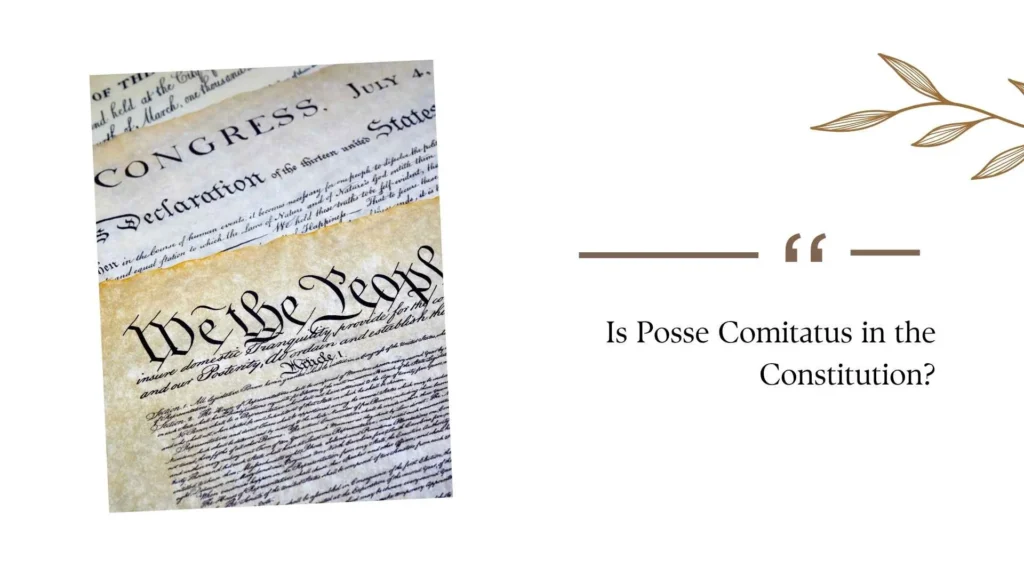 Is Posse Comitatus in the Constitution?