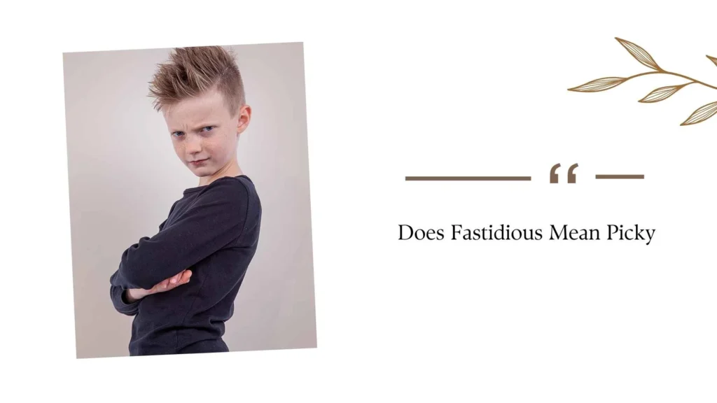 Does Fastidious Mean Picky