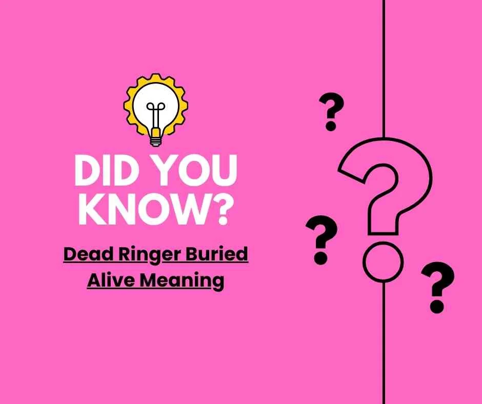Dead Ringer Buried Alive Meaning